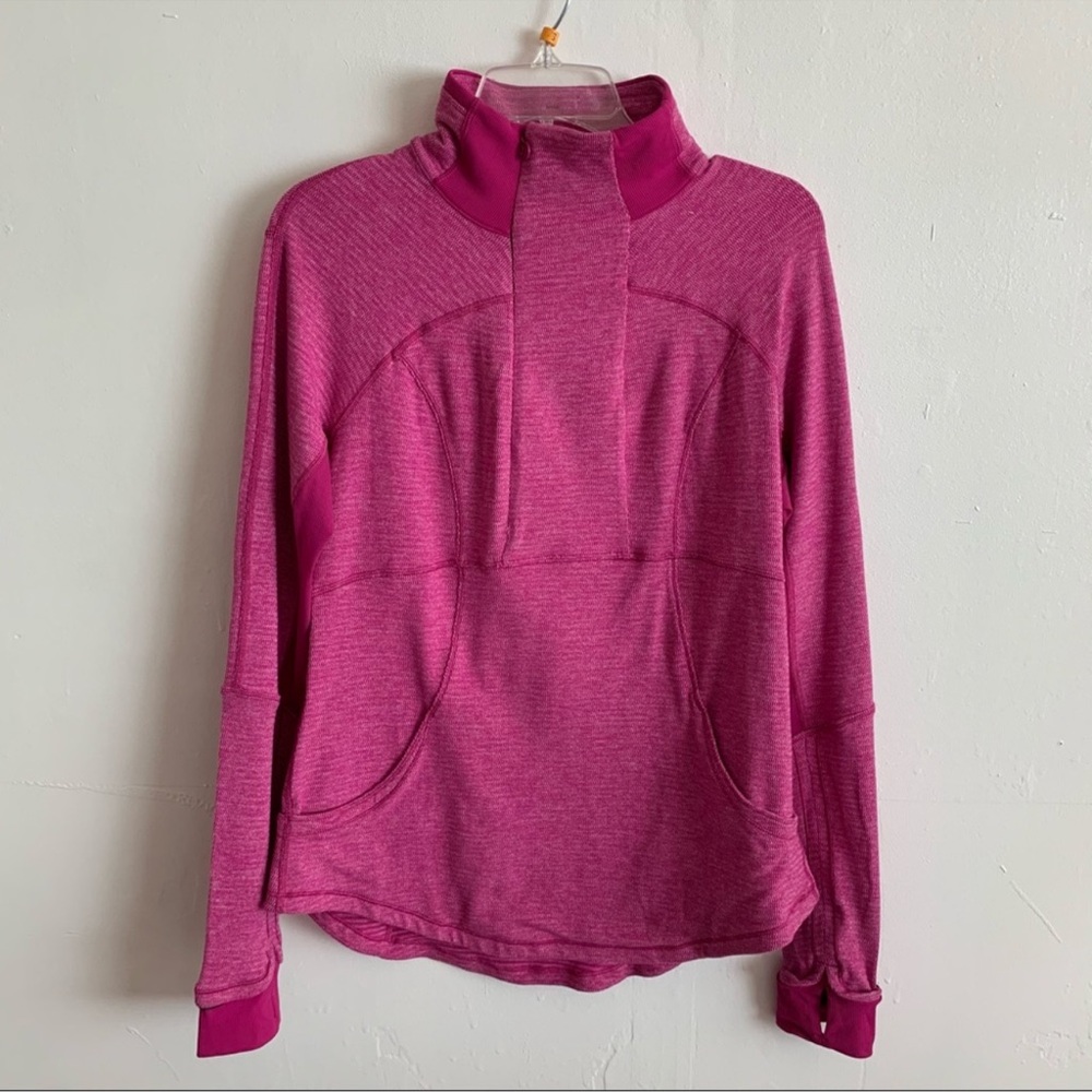 Lululemon Base Runner 1/2 Zip Raspberry Pullover - Picture 14 of 16